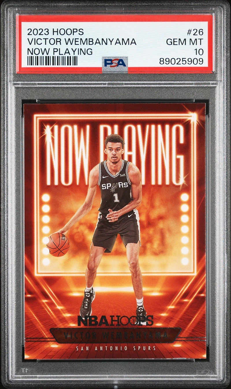 2023 Panini Nba Hoops Now Playing 26 Victor Wembanyama PSA 10