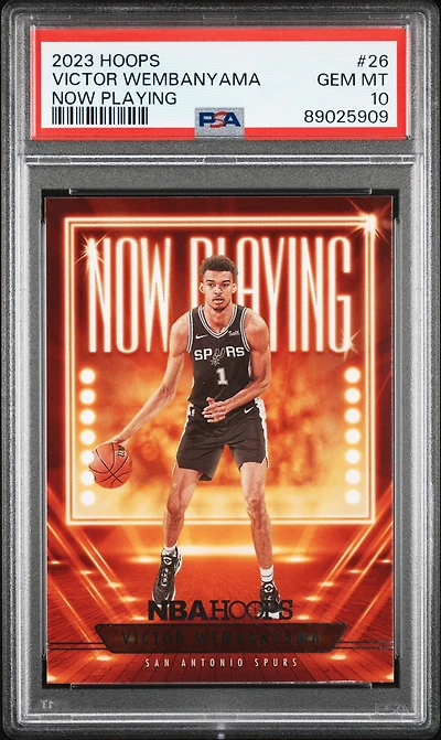 2023 Panini Nba Hoops Now Playing 26 Victor Wembanyama PSA 10