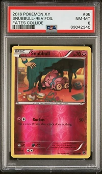 2016 Pokemon Xy Fates Collide 68 Snubbull-reverse Foil PSA 8