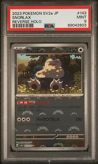 2023 Pokemon Japanese Sv2a-pokemon 151 143 Snorlax Reverse Holo PSA 9