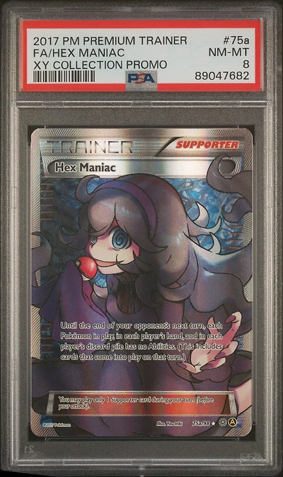 2017 Pokemon Premium Trainer Xy Collection Promo 75a Full Art/hex Maniac PSA 8