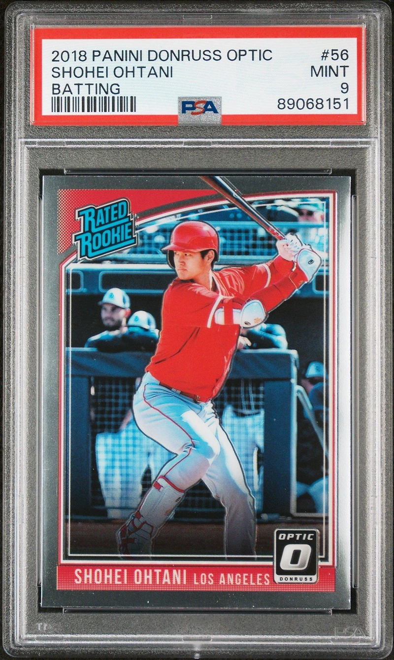 2018 Panini Donruss Optic 56 Shohei Ohtani Batting PSA 9
