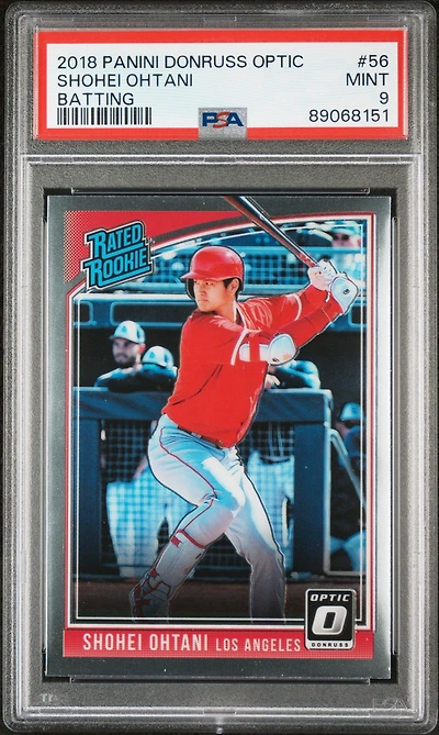 2018 Panini Donruss Optic 56 Shohei Ohtani Batting PSA 9