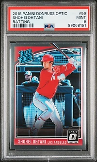 2018 Panini Donruss Optic 56 Shohei Ohtani Batting PSA 9
