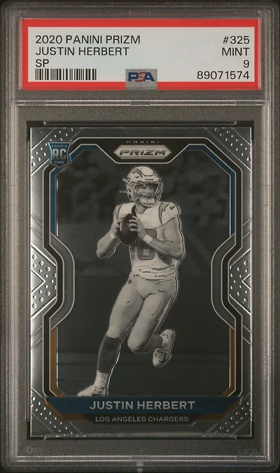 2020 Panini Prizm 325 Justin Herbert Variation PSA