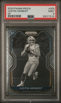 2020 Panini Prizm 325 Justin Herbert Variation PSA