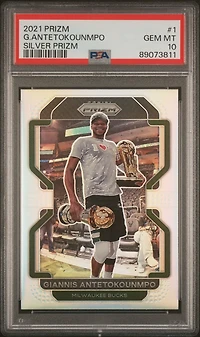 2021 Panini Prizm 1 Giannis Antetokounmpo Silver Prizm PSA 10