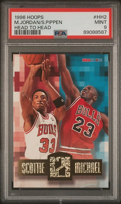 1996 Hoops Head To Head Hh2 Michael Jordan/scottie Pippen PSA 9