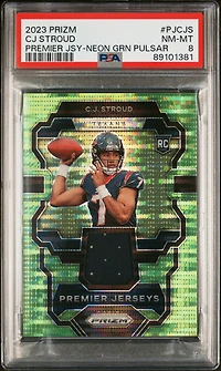 2023 Panini Prizm Premier Jerseys Pjcjs Cj Stroud Neon Green Pulsar PSA