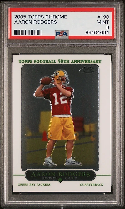 2005 Topps Chrome 190 Aaron Rodgers PSA 9