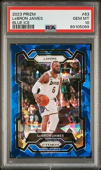 2023 Panini Prizm 63 Lebron James Ice PSA 10