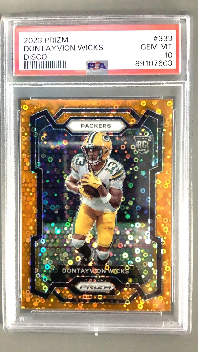 2023 Panini Prizm 333 Dontayvion Wicks PSA 10