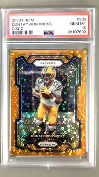 2023 Panini Prizm 333 Dontayvion Wicks PSA 10