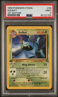 1999 Pokemon Fossil 34 Golbat PSA