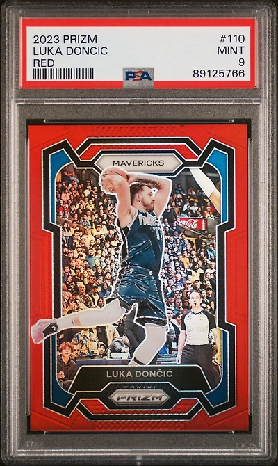 2023 Panini Prizm 110 Luka Doncic Red Prizm PSA 9