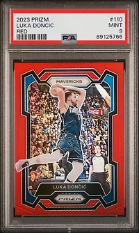 2023 Panini Prizm 110 Luka Doncic Red Prizm PSA 9