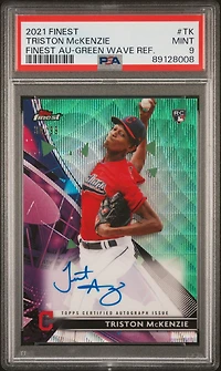 2021 Topps Finest Finest Autographs Tk Triston Mckenzie PSA 9
