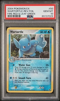 2004 Pokemon Ex Fire Red & Leaf Green 50 Wartortle-reverse Foil PSA 10
