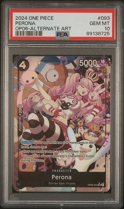 2024 One Piece Wings Of The Captain 093 Perona Alternate Art PSA 10