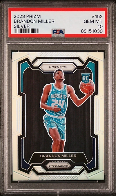 2023 Panini Prizm 152 Brandon Miller Silver Prizm PSA