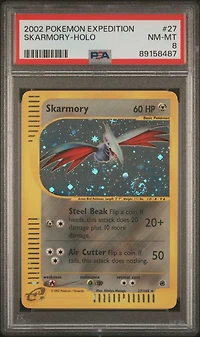 2002 Pokemon Expedition 27 Skarmory PSA 8