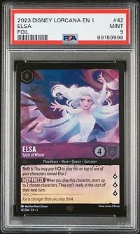 2023 Disney Lorcana En 1-the First Chapter 42 Elsa PSA 9