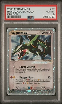 2003 Pokemon Ex Dragon 97 Rayquaza Ex-holo PSA 8