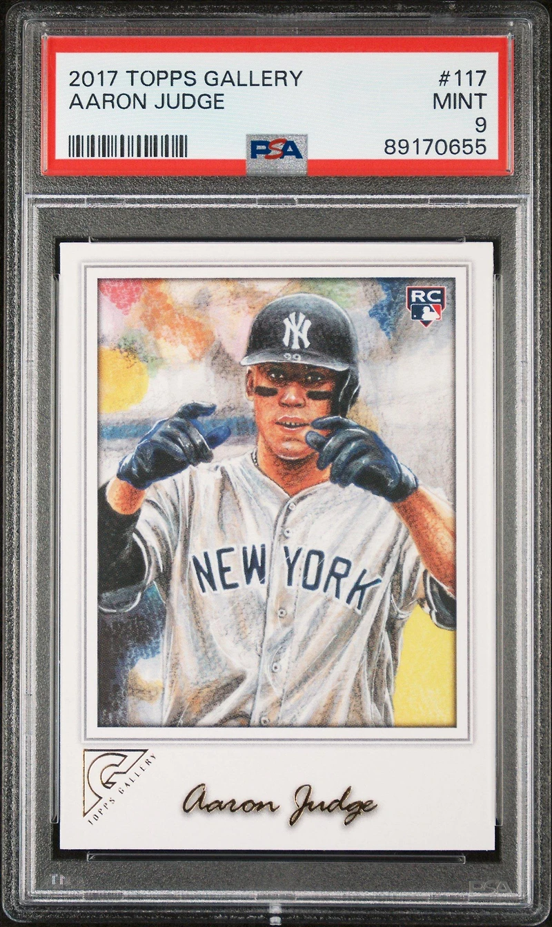 2017 Topps Gallery 117 Aaron Judge PSA 9