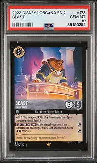 2023 Disney Lorcana En 2-rise Of The Floodborn 173 Beast PSA 10