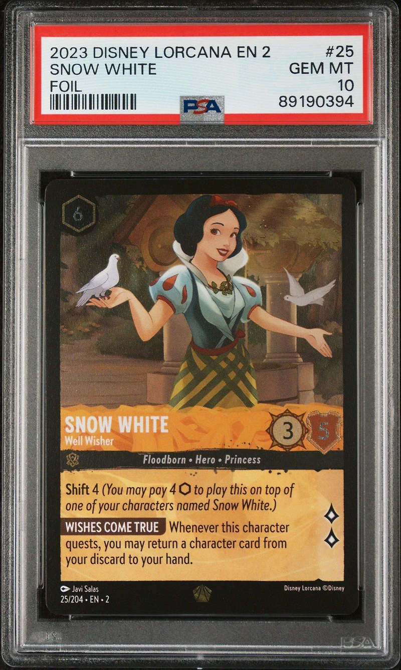 2023 Disney Lorcana En 2-rise Of The Floodborn 25 Snow White PSA 10