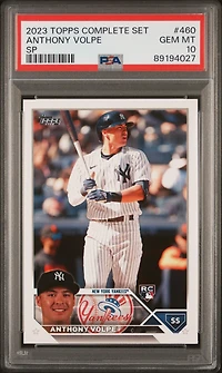 2023 Topps Complete Set 460 Anthony Volpe PSA 10