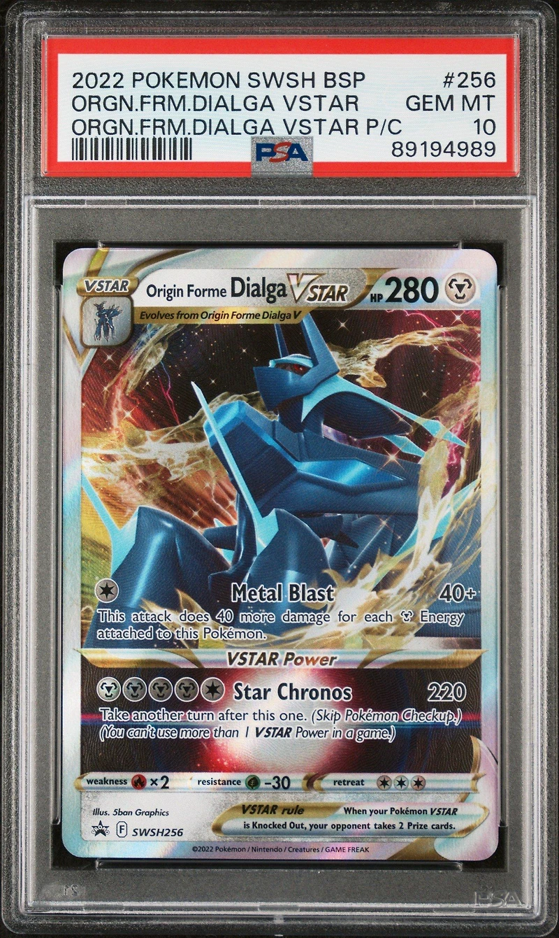 2022 Pokemon Swsh Black Star Promo 256 Origin Forme Dialga Vstar Origin Forme Dialga Vstar Premium Collection PSA 10