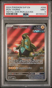 2024 Pokemon Svp En-sv Black Star Promo 098 Iron Thorns Temporal Forces Pokemon Center Elite Trainer Box-iron Leaves PSA