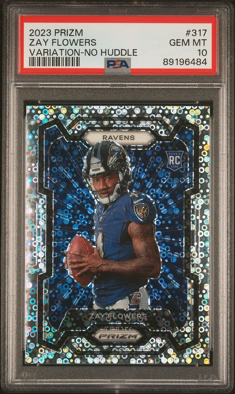 2023 Panini Prizm 317 Zay Flowers Variation-no Huddle PSA 10