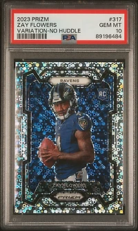 2023 Panini Prizm 317 Zay Flowers Variation-no Huddle PSA 10