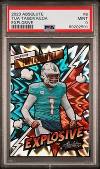 2023 Panini Absolute Explosive 8 Tua Tagovailoa PSA 9