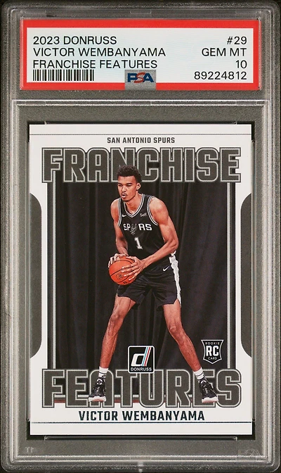 2023 Panini Donruss Franchise Features 29 Victor Wembanyama PSA 10