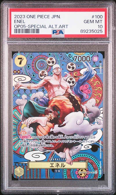 2023 One Piece Japanese Awakening Of The New Era 100 Enel Special Alternate Art PSA 10