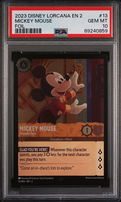 2023 Disney Lorcana En 2-rise Of The Floodborn 13 Mickey Mouse