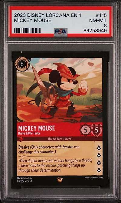 2023 Disney Lorcana En 1-the First Chapter Mickey Mouse PSA