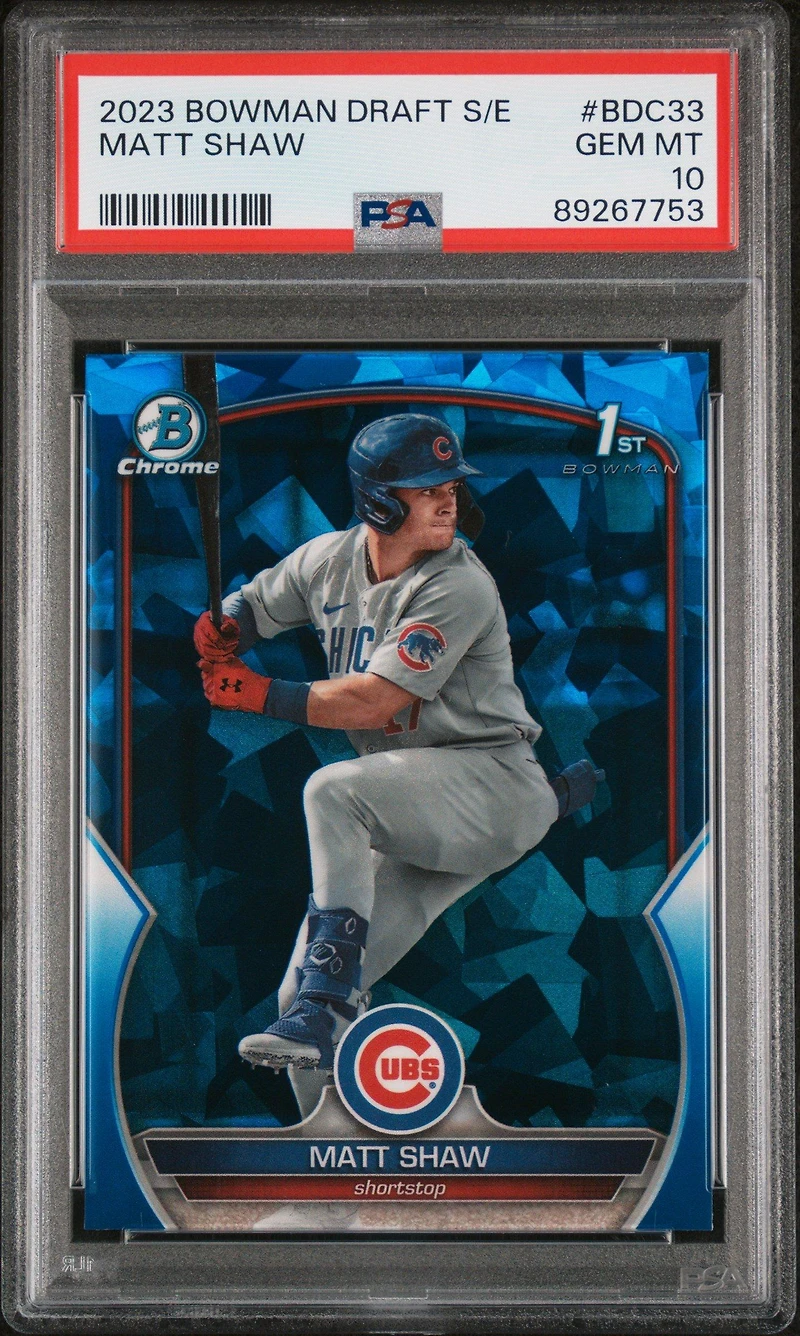 2023 Bowman Draft Sapphire Edition Bdc33 Matt Shaw PSA 10