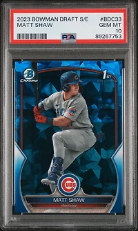 2023 Bowman Draft Sapphire Edition Bdc33 Matt Shaw PSA 10