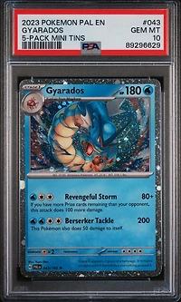 2023 Pokemon Pal En-paldea Evolved 043 Gyarados 5-pack Mini Tins PSA 10