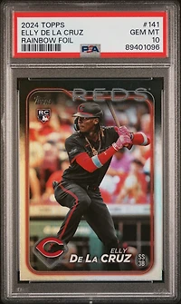 2024 Topps 141 Elly De La Cruz Rainbow Foil PSA 10