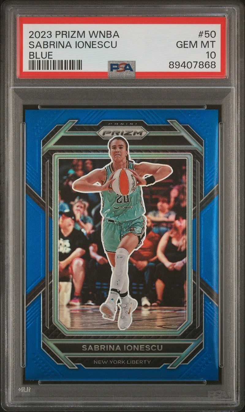 2023 Panini Prizm Wnba 50 Sabrina Ionescu Blue PSA 10