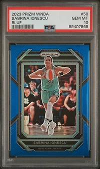2023 Panini Prizm Wnba 50 Sabrina Ionescu Blue PSA 10