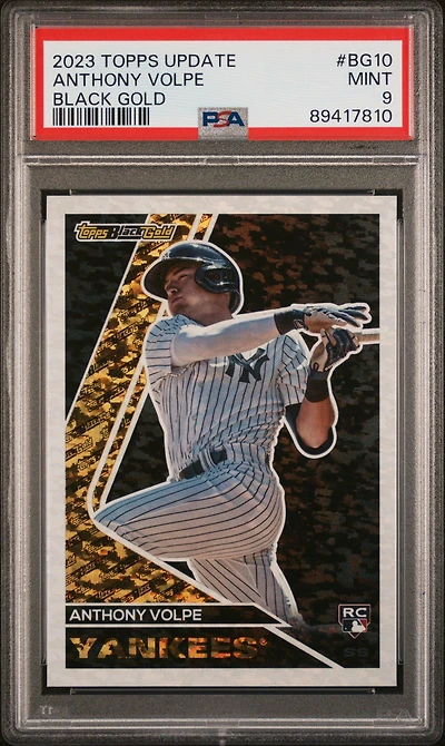 2023 Topps Update Black Gold Bg10 Anthony Volpe PSA 9