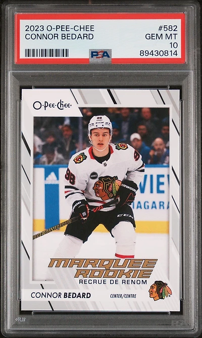 2023 Upper Deck O-pee-chee 582 Connor Bedard PSA 10