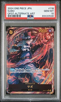 2024 One Piece Japanese 500 Years In The Future 118 Sabo Alternate Art PSA 10