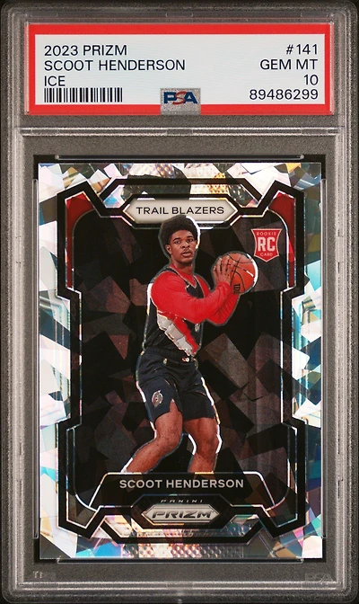 2023 Panini Prizm 141 Scoot Henderson Ice PSA 10